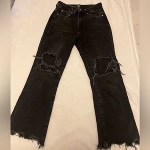 Urban outfitters wide leg ripped jeans